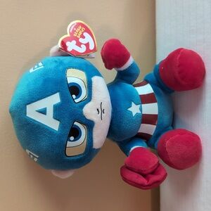 NWT TY Beanie Babies Captain America